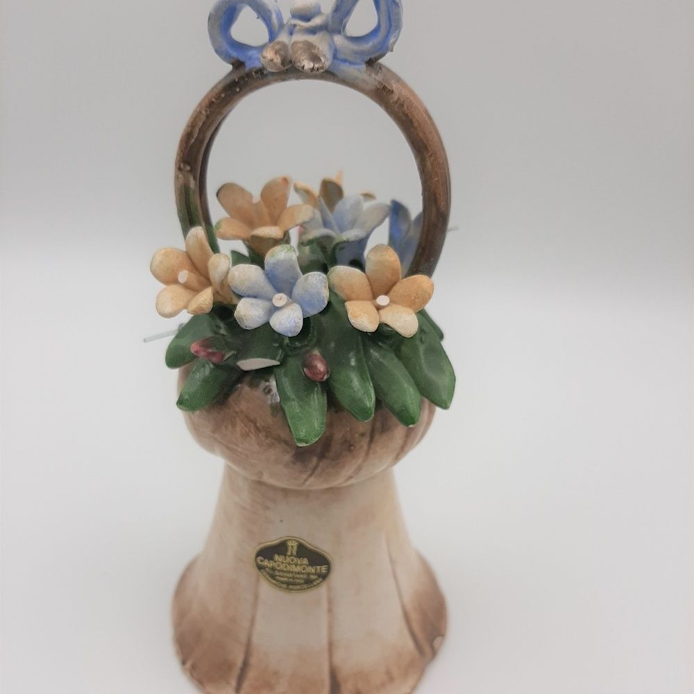 Vintage Nuova Capodimonte Porcelain Flower Bell